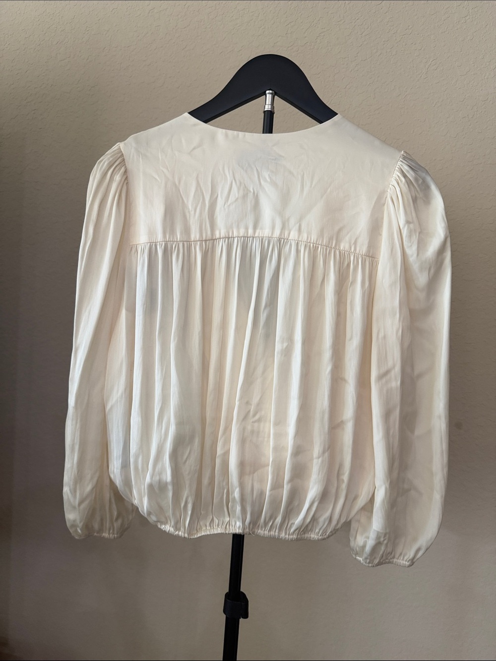 Zadig & Voltaire Ivory Wrap-Style Blouse - Picture 2 of 3